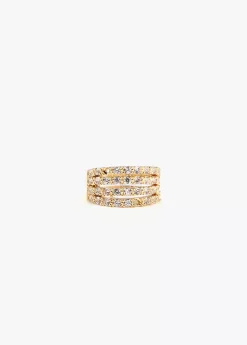 Sale Pendiente piercing de cristales Pendientes
