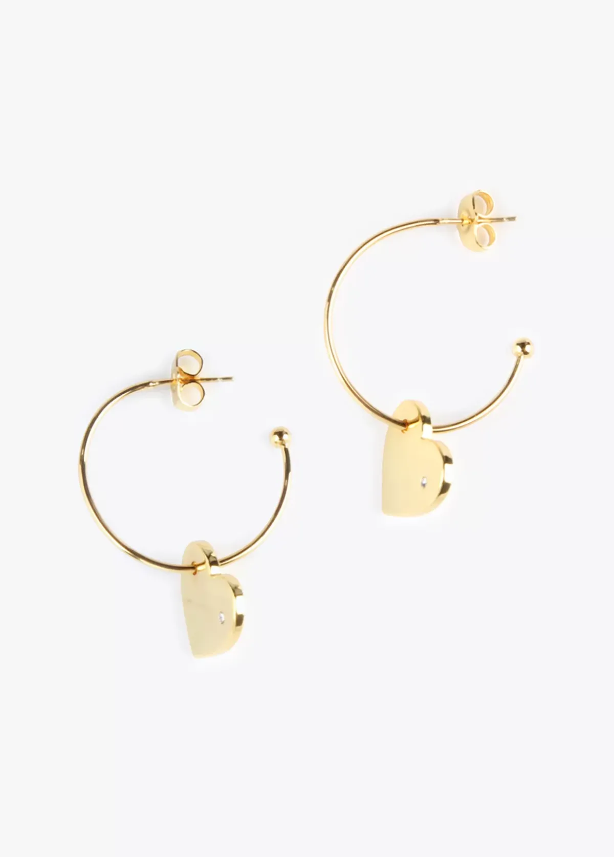 Outlet Pendientes aro con corazón Pendientes