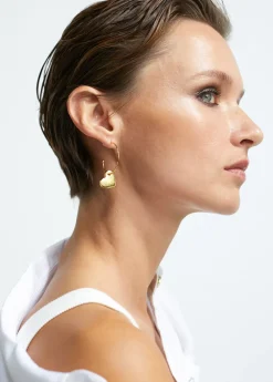 Outlet Pendientes aro con corazón Pendientes