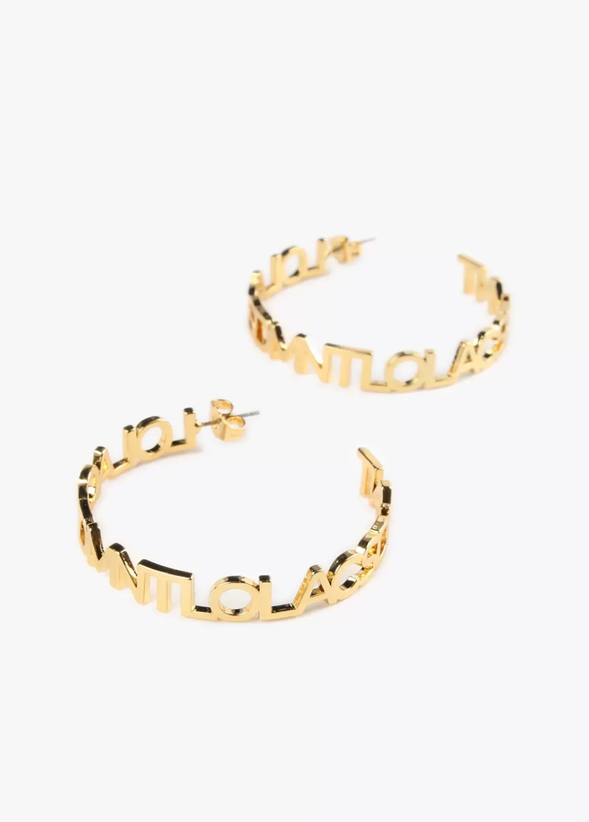 Online Pendientes aro logotipado Pendientes