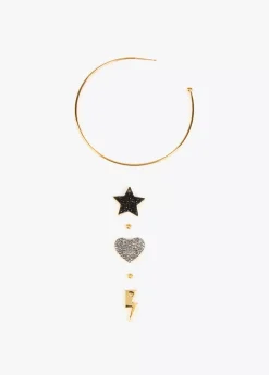 Pendientes aro y charms Pendientes