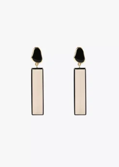 Clearance Pendientes blanco y negro Bisuteria