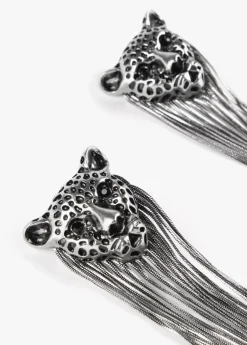 Sale Pendientes cabeza de leopardo Bisuteria