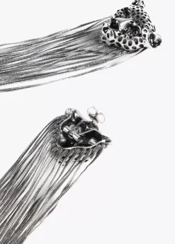 Sale Pendientes cabeza de leopardo Bisuteria