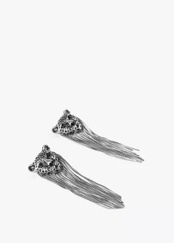 Sale Pendientes cabeza de leopardo Bisuteria