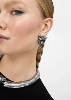 Sale Pendientes cara leopardo Bisuteria