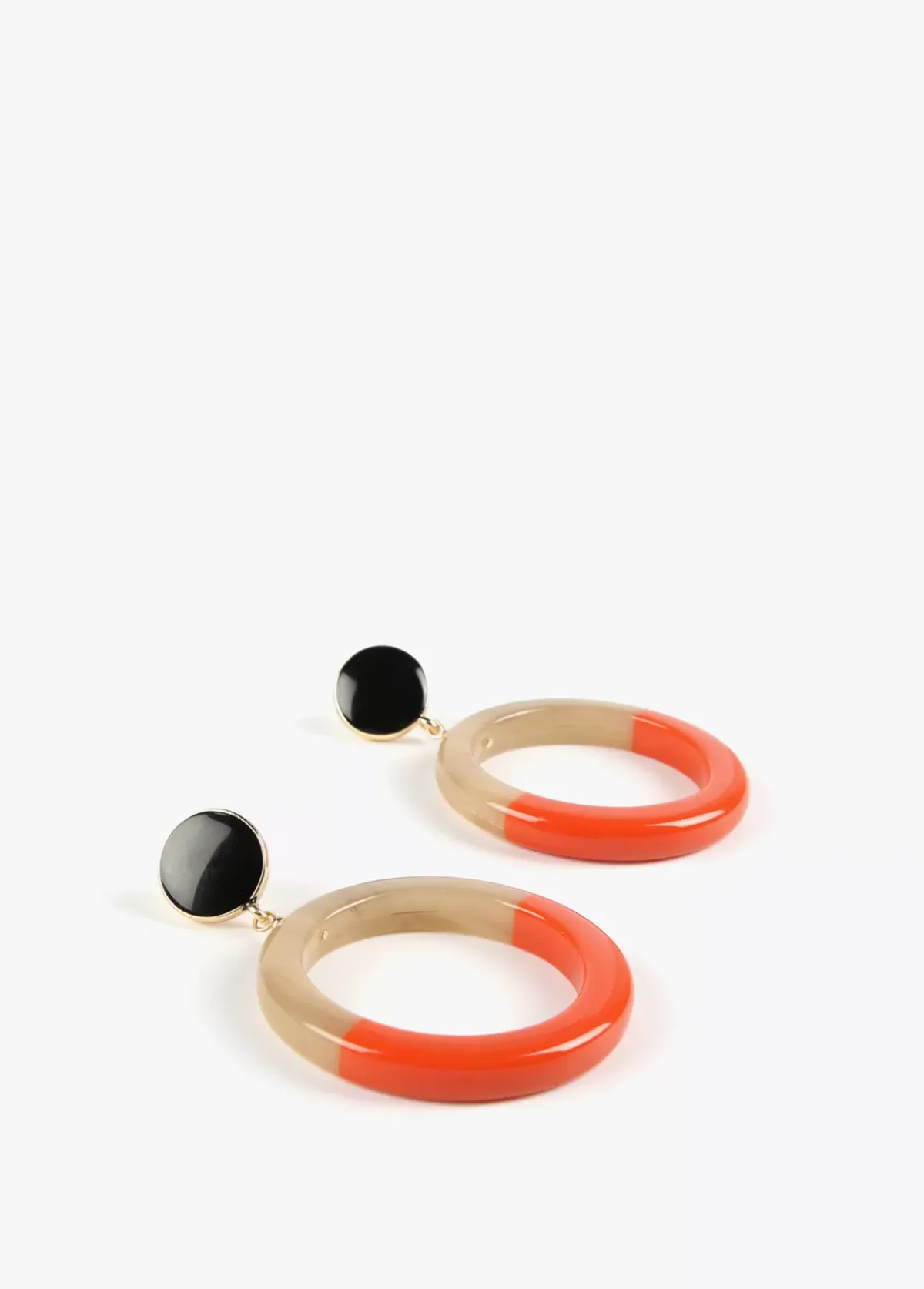 Outlet Pendientes de aro bicolor Bisuteria