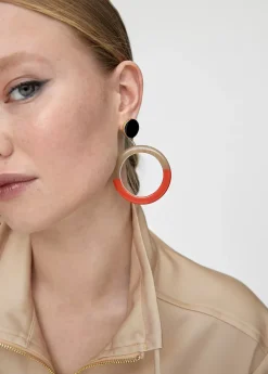 Outlet Pendientes de aro bicolor Bisuteria