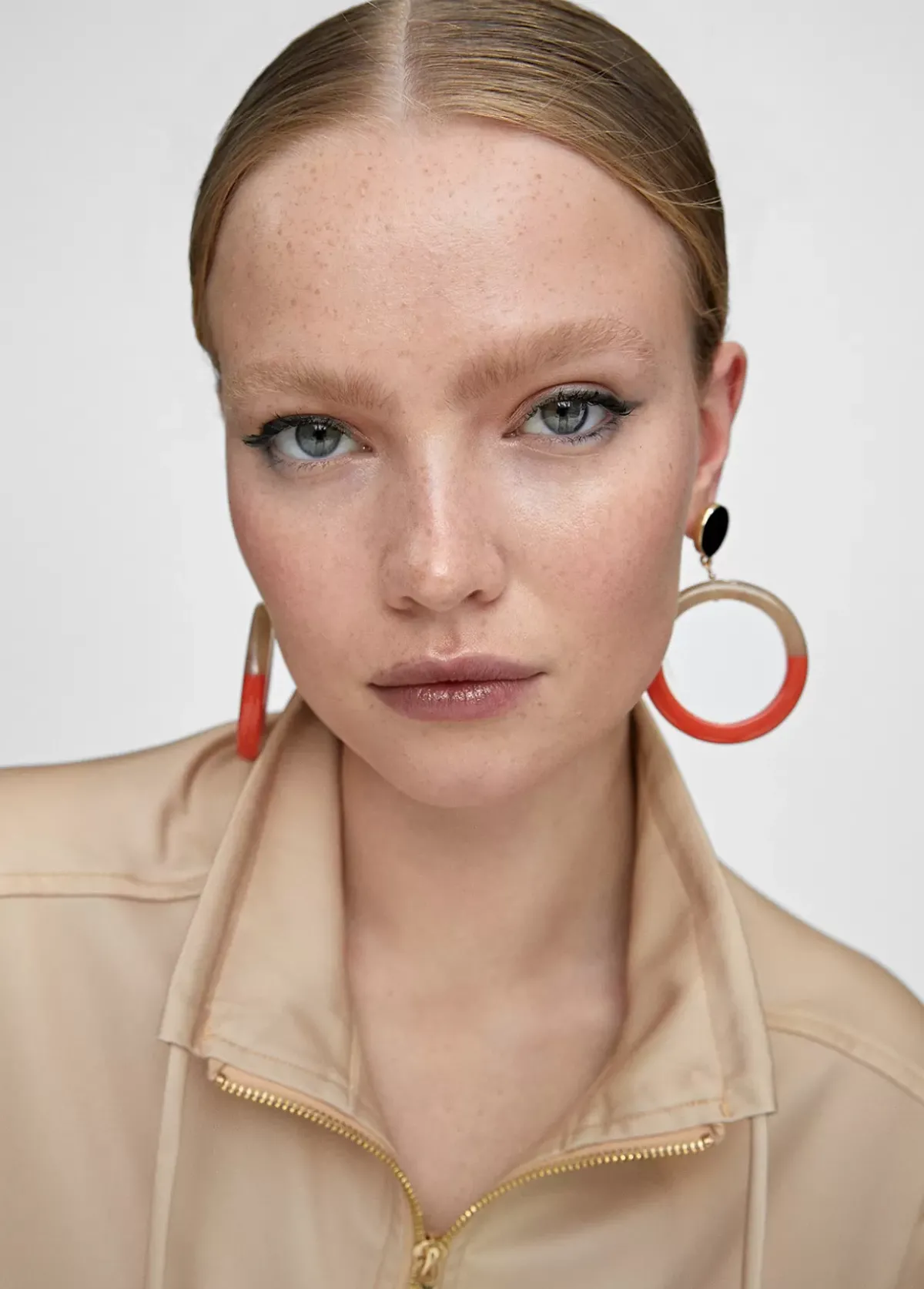 Outlet Pendientes de aro bicolor Bisuteria