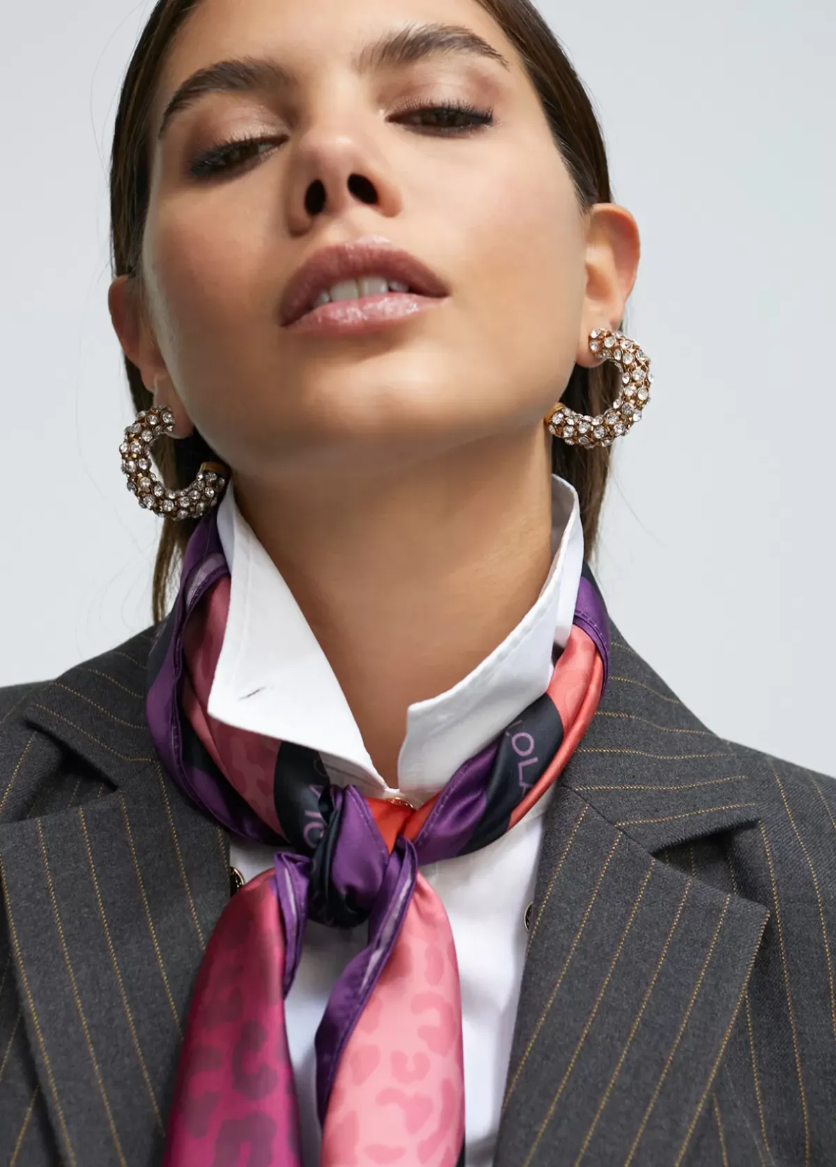 Online Pendientes de aro y cristales Pendientes