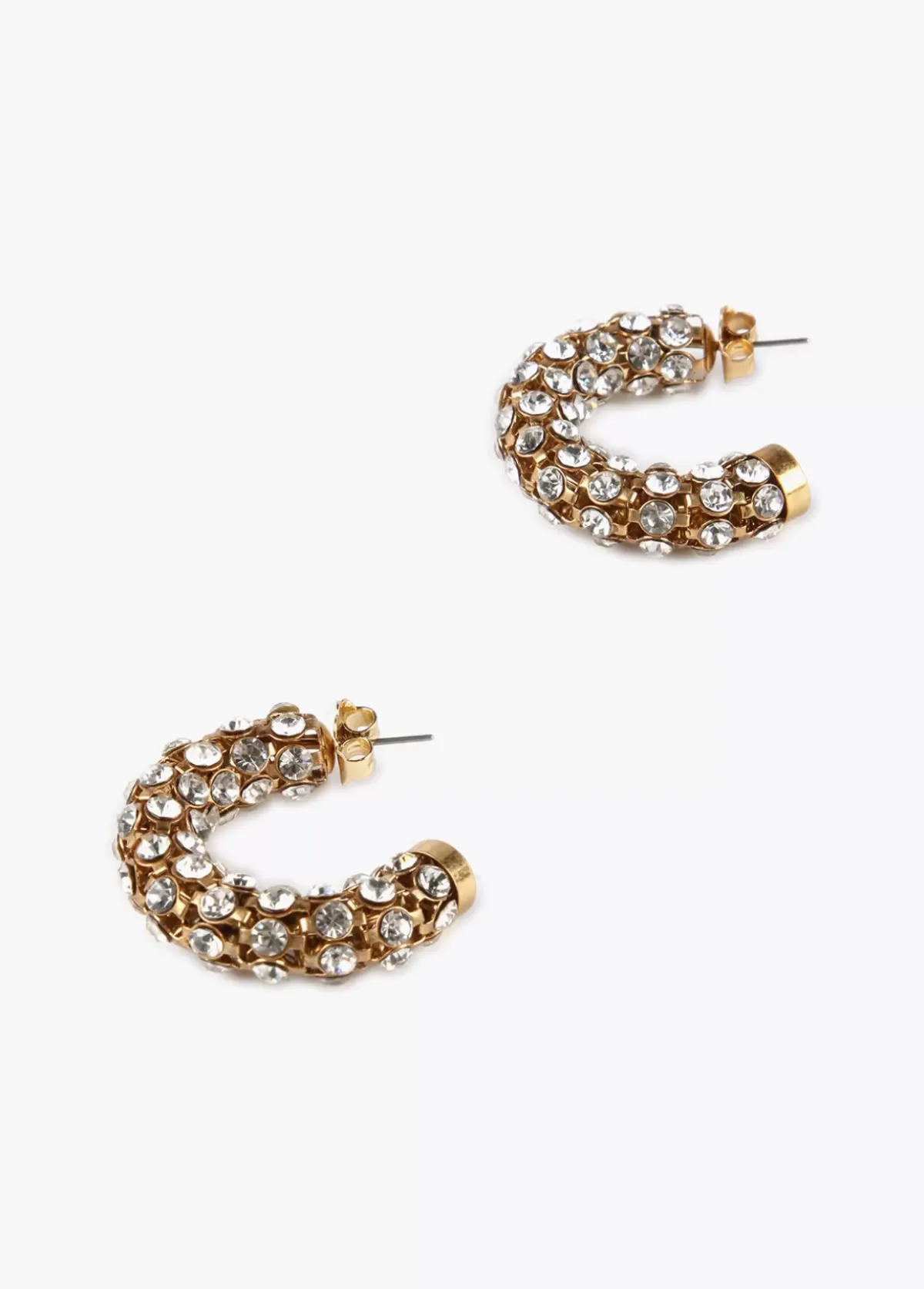 Online Pendientes de aro y cristales Pendientes