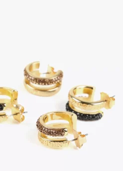 New Pendientes doble aro Pendientes