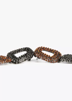 Pendientes dobles con piedras Pendientes