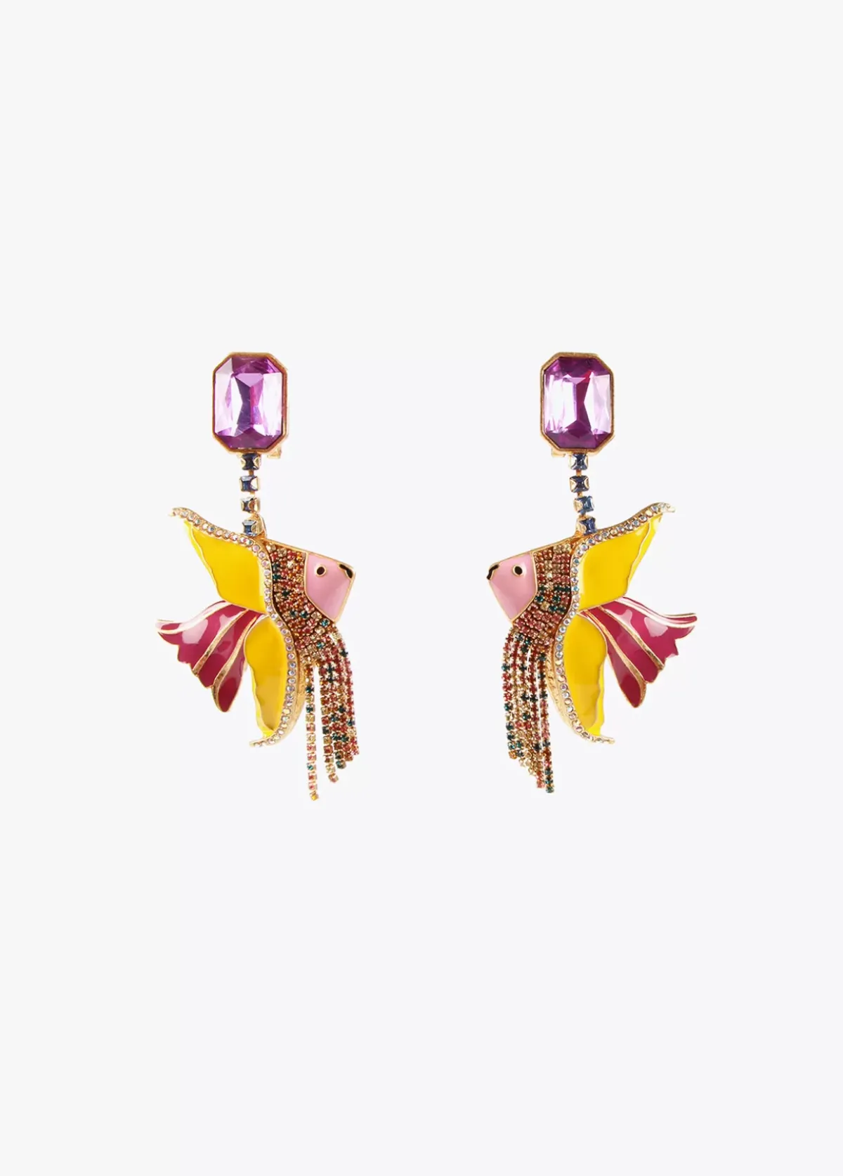 Pendientes pez de colores Bisuteria