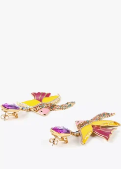 Pendientes pez de colores Bisuteria