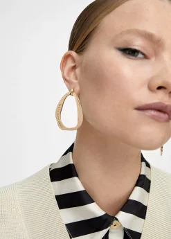 Outlet Pendientes óvalo grande Bisuteria