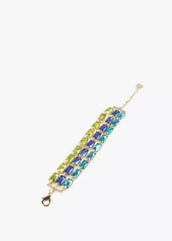 New Pulsera de cristales multicolor Bisuteria