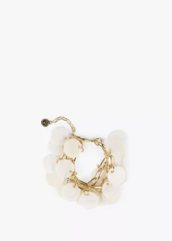 Best Pulsera dorada y nacarada Bisuteria