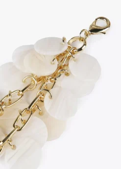 Best Pulsera dorada y nacarada Bisuteria