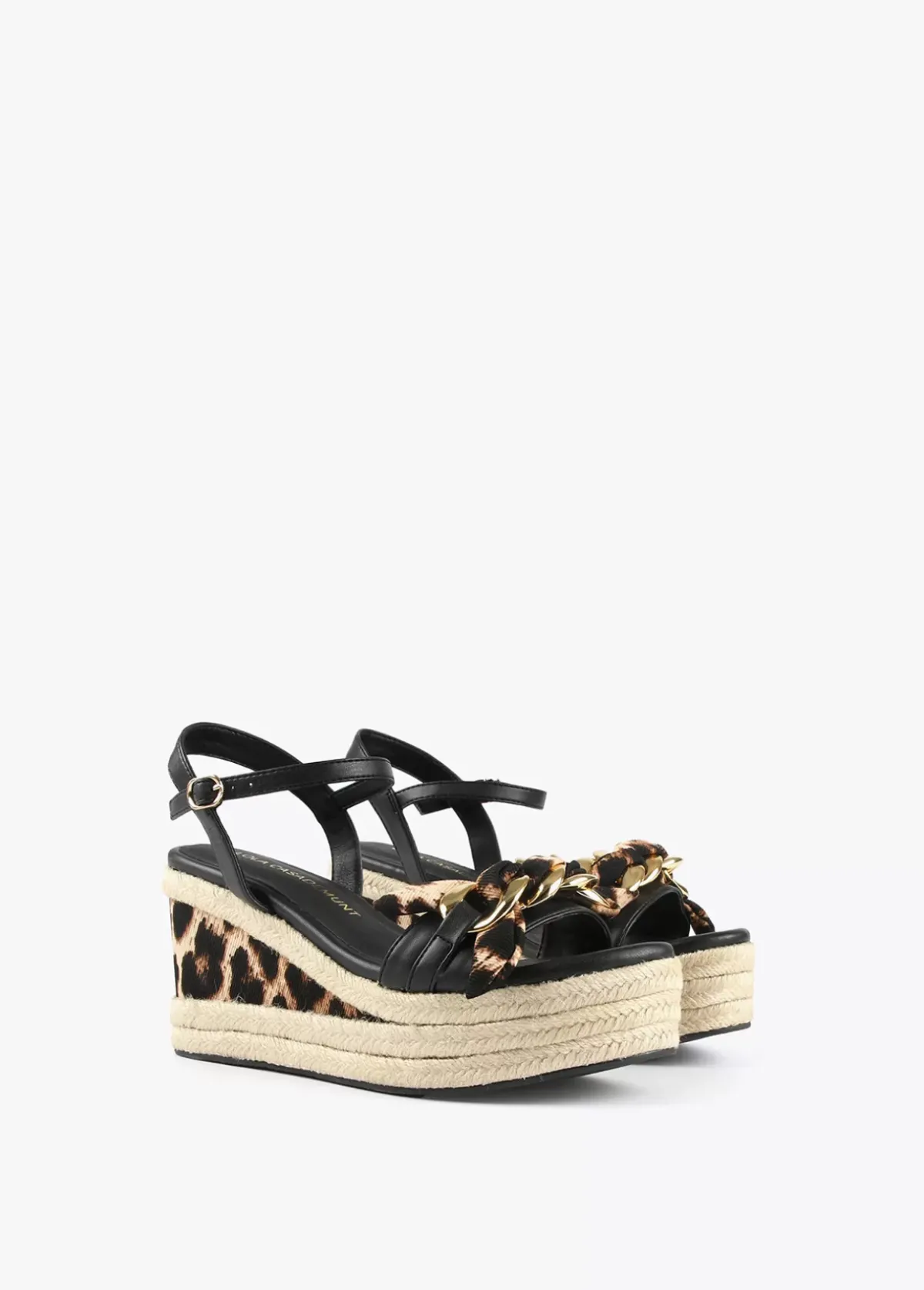 Best Sandalia cuña con estampado animal Calzado