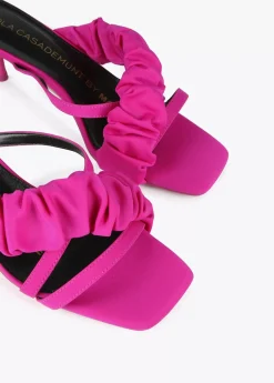 Online Sandalia de tacón con fruncido Calzado