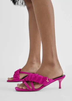 Online Sandalia de tacón con fruncido Calzado