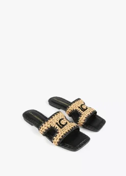 Online Sandalia pala efecto rafia Calzado