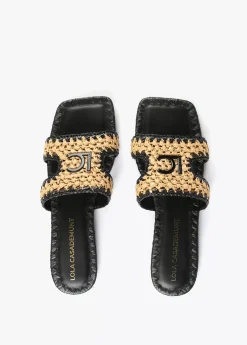 Online Sandalia pala efecto rafia Calzado