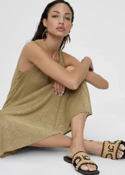 Online Sandalia pala efecto rafia Calzado