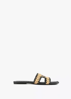 Online Sandalia pala efecto rafia Calzado