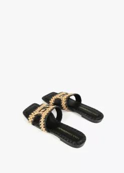 Online Sandalia pala efecto rafia Calzado