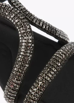 Discount Sandalia plana con pedreria Calzado