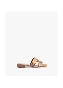 Best Sandalia plana efecto rafia multicolor Calzado