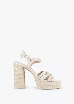 Outlet Sandalia plataforma y efecto crochet Calzado