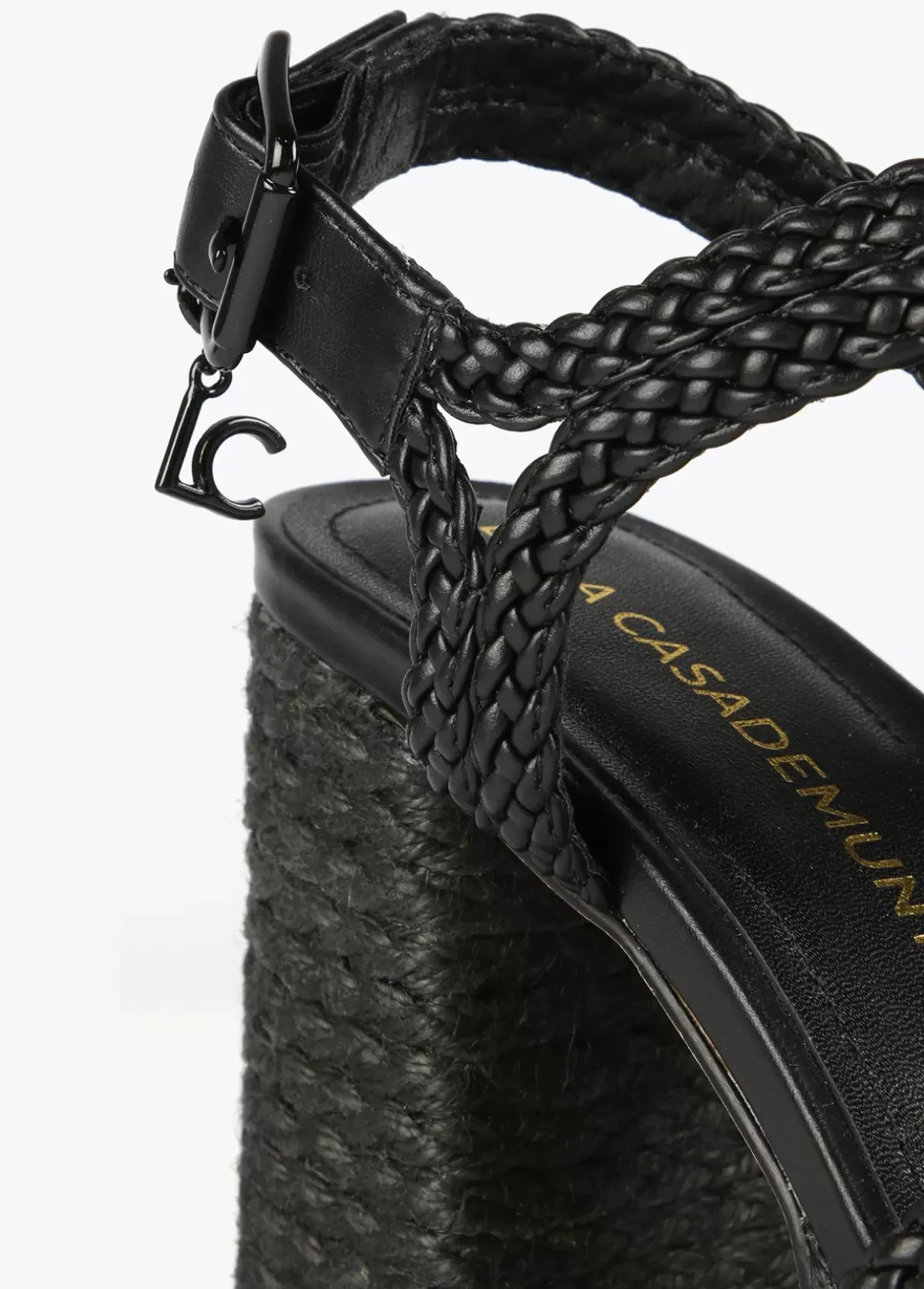 Sandalia plataforma y efecto crochet Calzado