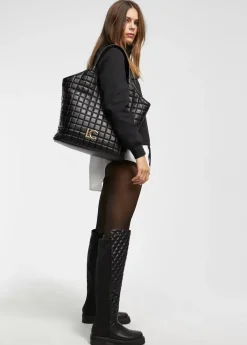 Discount Shopper acolchado de cuadros Bolsos De Hombro|Bolsos Shopper