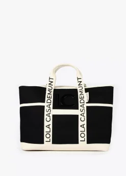Outlet Shopper Canvas con asas logotipadas Bolsos