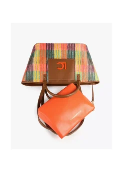 Shopper doble asa multicolor Bolsos