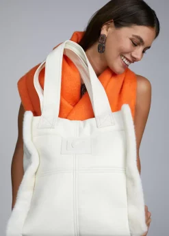 Outlet Shopper efecto piel y pelo Bolsos De Hombro|Bolsos Grandes