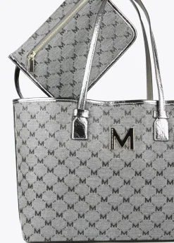 Online Shopper gris monograma Bolsos Shopper|Bolsos De Hombro