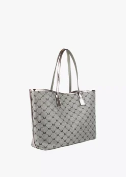 Online Shopper gris monograma Bolsos Shopper|Bolsos De Hombro