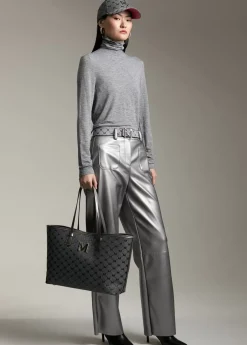 Online Shopper gris monograma Bolsos Shopper|Bolsos De Hombro