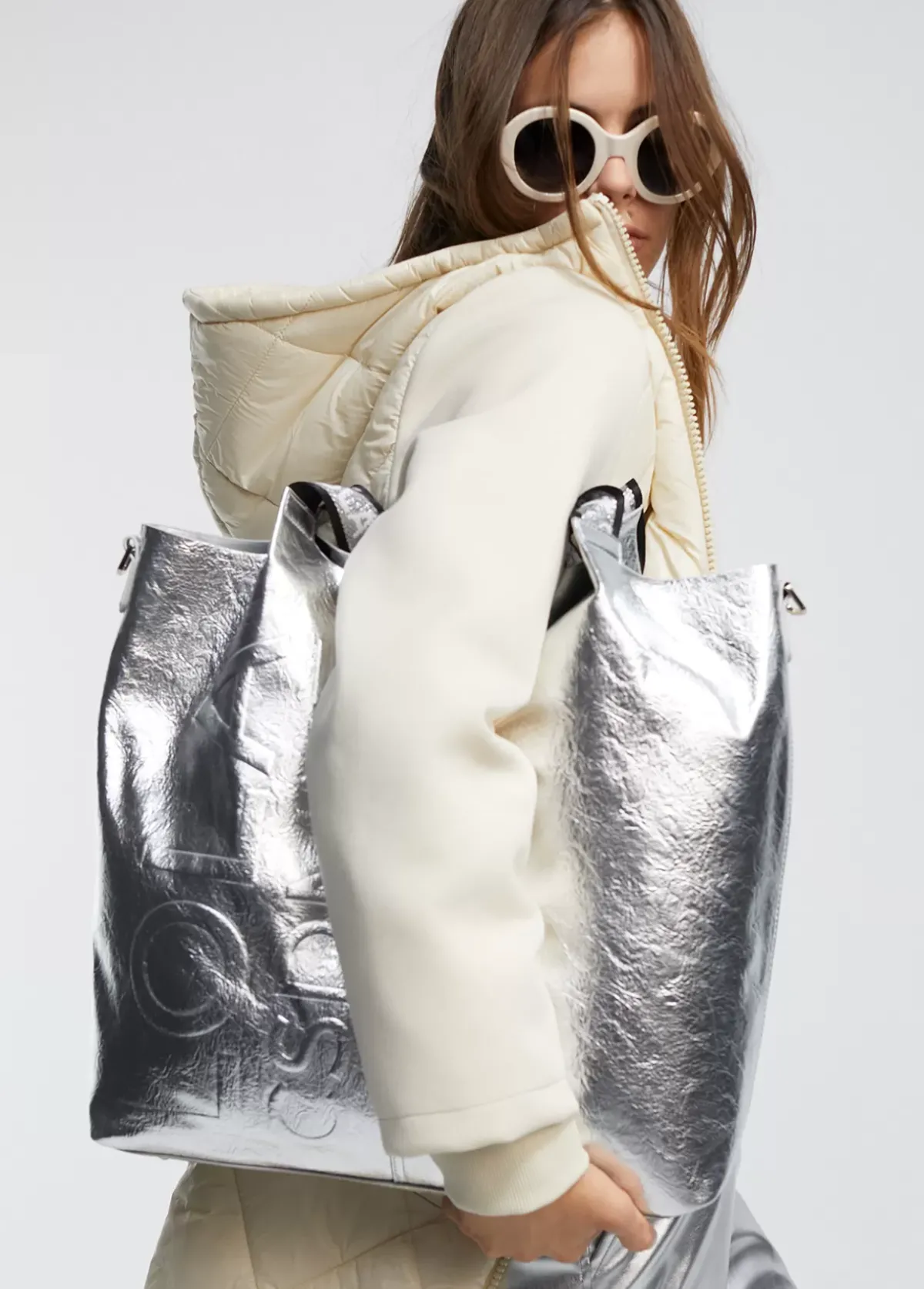 Discount Shopper metalizado Bolsos Shopper|Bolsos De Hombro