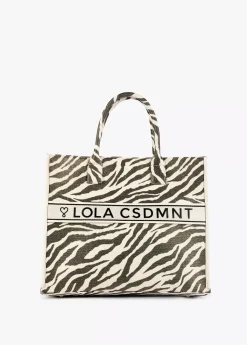 Discount Shopper tejido combinado zebra y leopard Bolsos