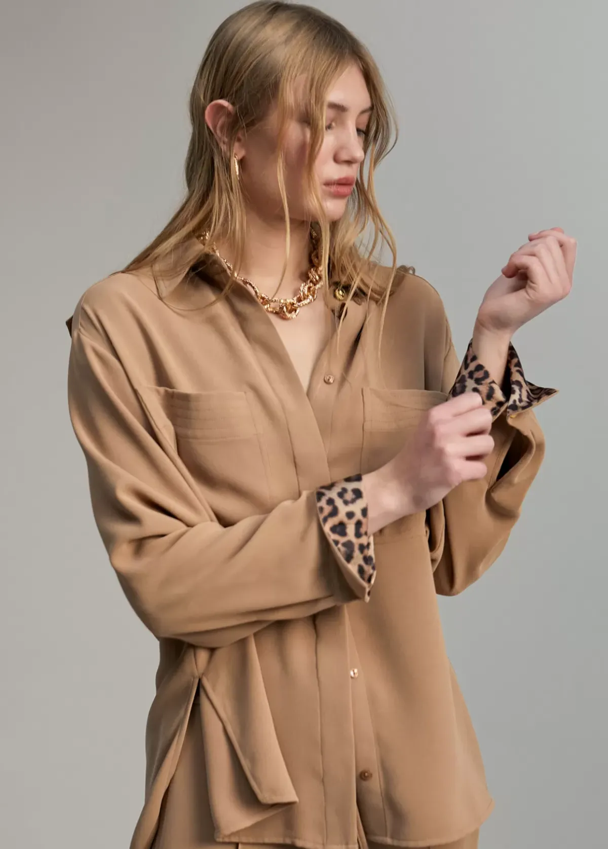 Clearance Sobre camisa bolsillos Camisas Y Blusas