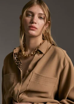 Clearance Sobre camisa bolsillos Camisas Y Blusas