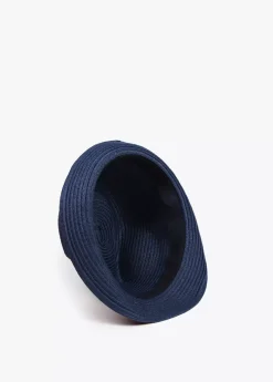 New Sombrero de paja azul y cinta logotipada  - Lola Casademunt Gorros Sombreros Y Guantes