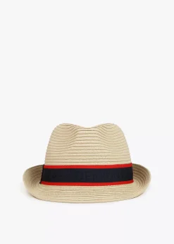 Online Sombrero de paja con cinta logotipada  - Lola Casademunt Gorros Sombreros Y Guantes