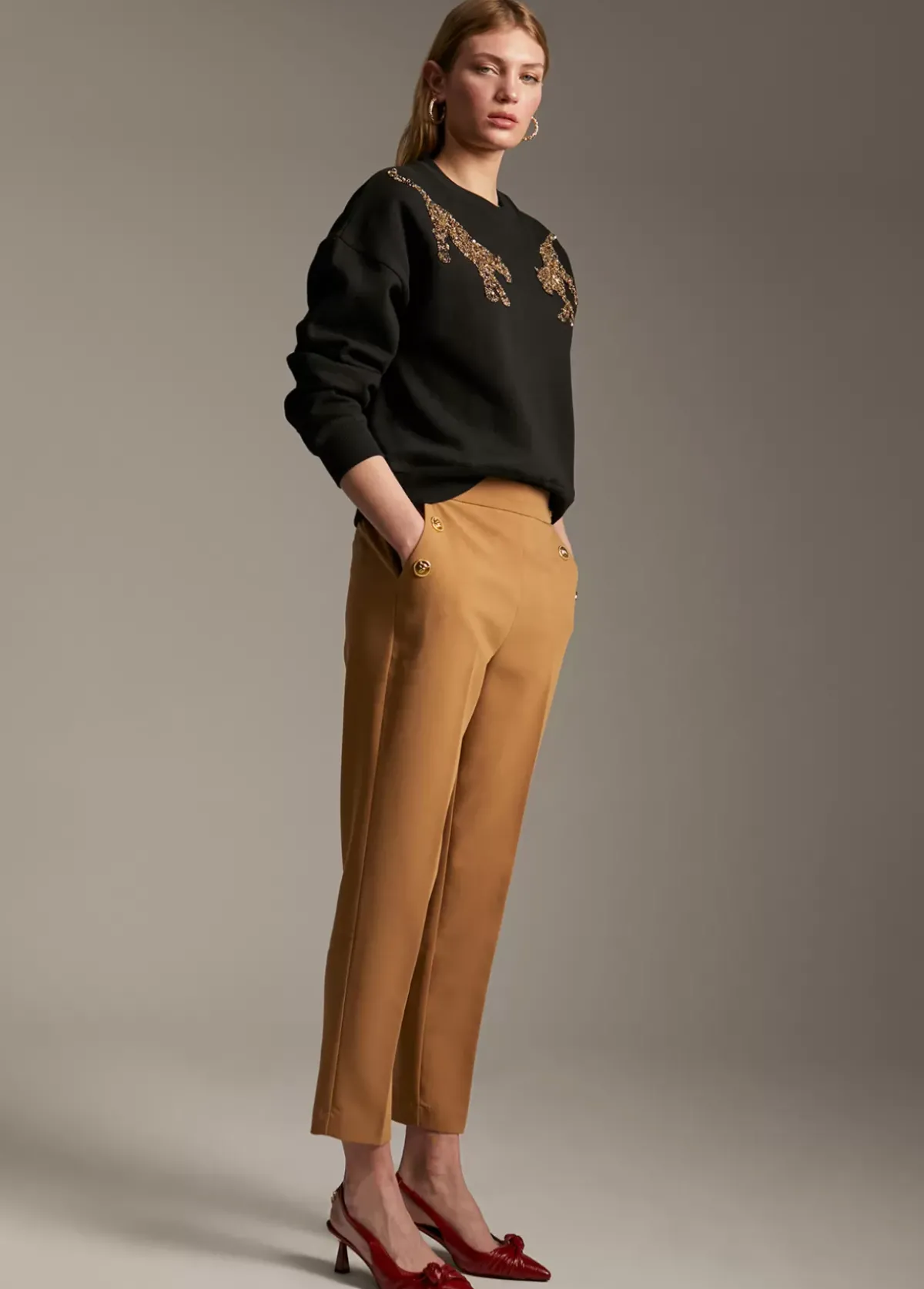 Discount Sudadera detalle tigres Animal Print|Sudaderas