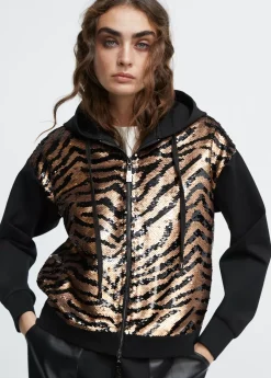 New Sudadera lentejuelas Animal Print|Sudaderas